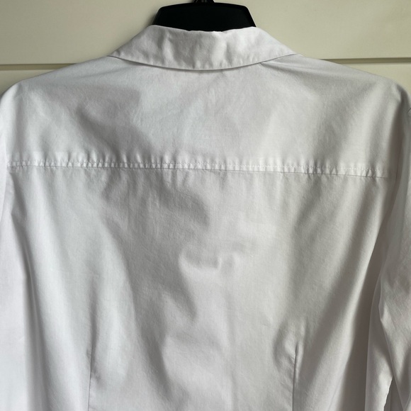 Blue Willow boutique women’s white 3/4 sleeve ruffle cuff blouse EUC - Picture 4 of 9